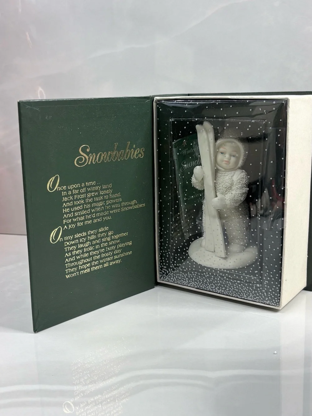 Department 56 Snowbabies Ivory Skiing Figurine Ornament